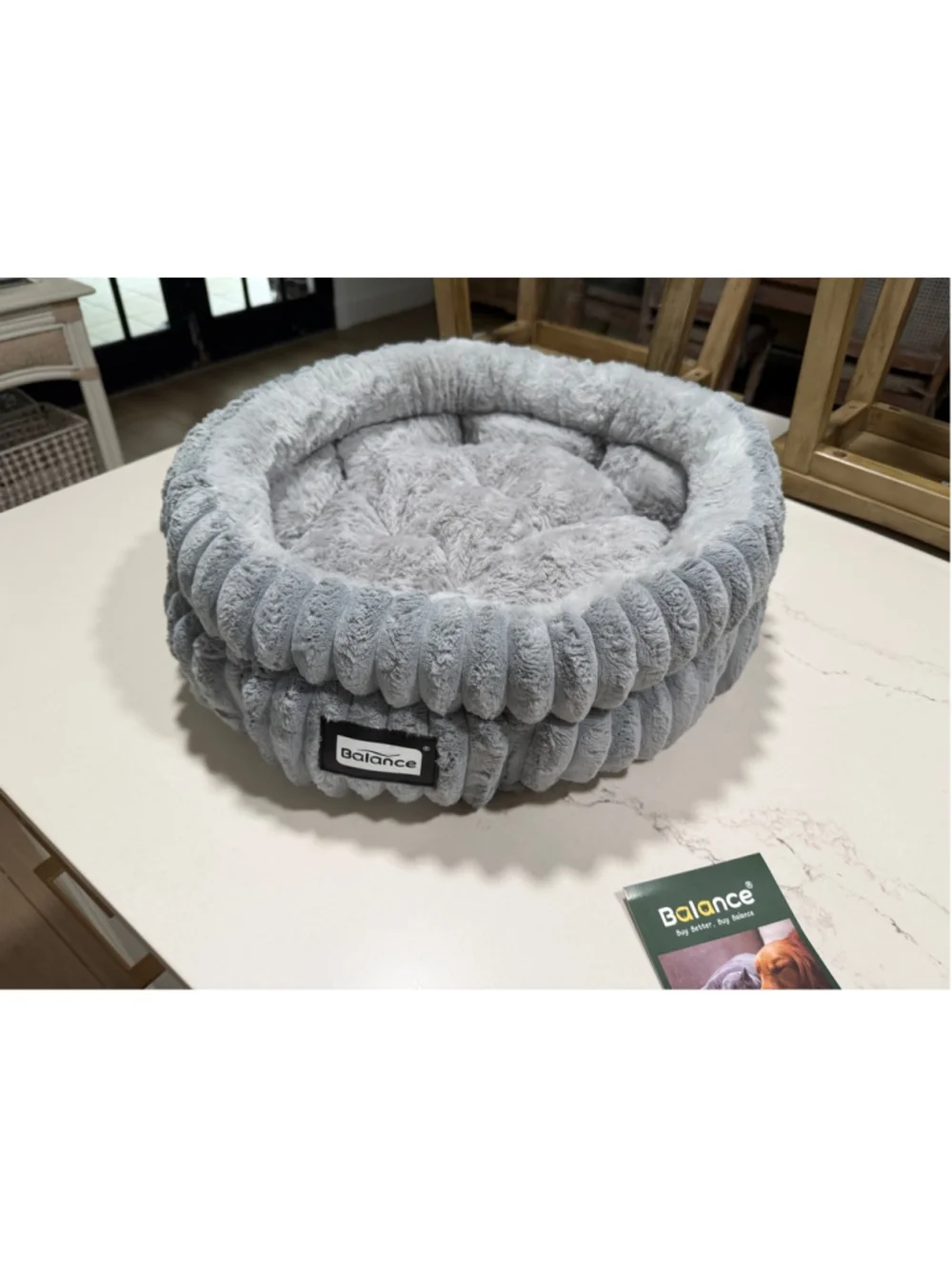 NEW Pet Dog Cat Kitten Bed Washable Round super Soft Plush 20x20x8”